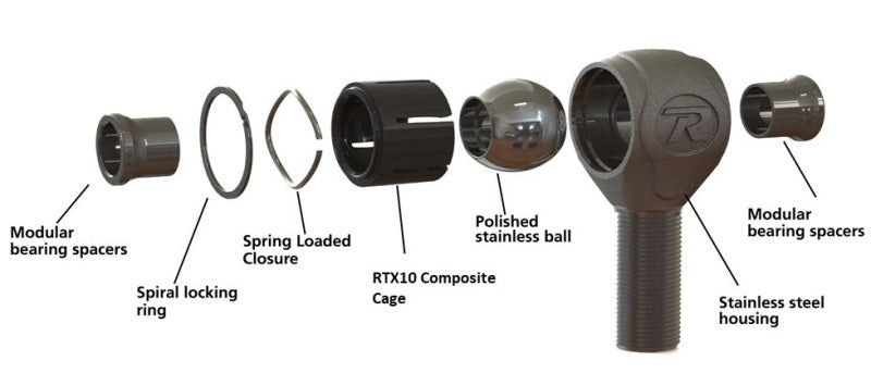 Ridetech Universal R-Joint 8-Pack (Incl. 4 RH & 4 LH Threaded R-Joints)