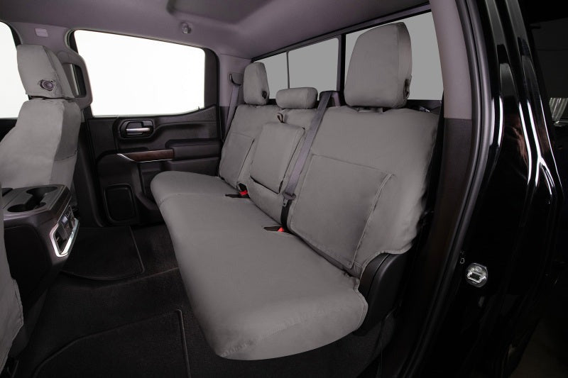 Covercraft 15-21 Ford Transit Polycotton SeatSaver Custom Third Row Seat Covers-Misty Grey