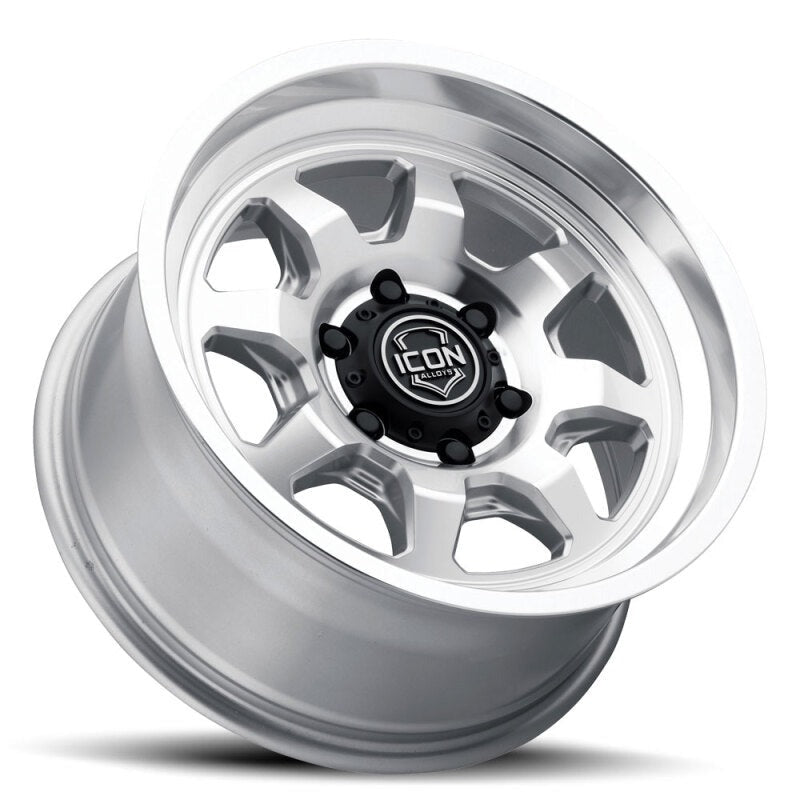 ICON Alloys Nuevo 17x8.5 6x5.5 +25mm 5.75" Backspacing Silver Machined Wheel - 8117859057SM
