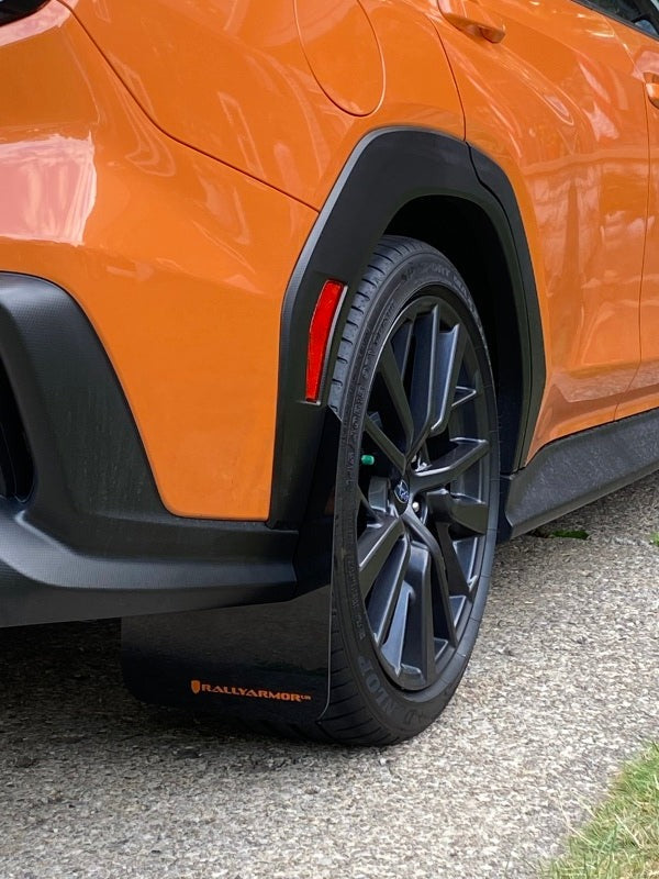 Rally Armor Black UR Mud Flap w/Orange Logo - 2022-2026 Subaru WRX