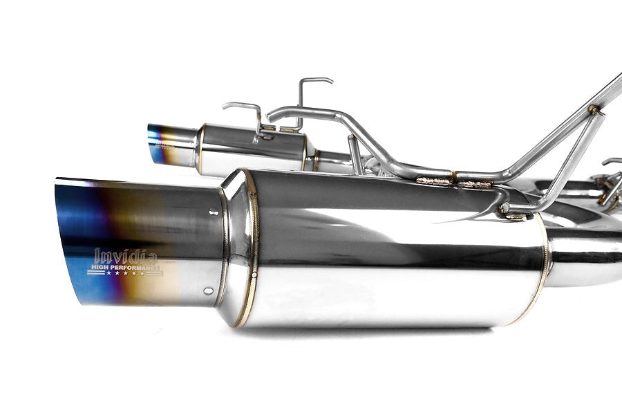 Invidia N1 Dual Exit Cat Back Exhaust - Titanium Tips - 2008-2014 Subaru WRX Sedan / 2011-2014 STI Sedan / 2009-2014 Forester XT