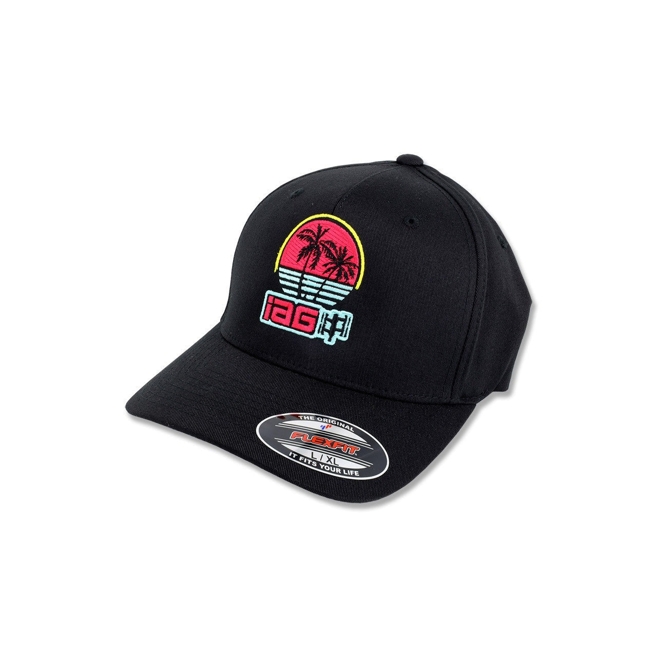 IAG Performance IAG Miami Logo Embroidered Flexfit Cap (Black) - Size S/M