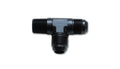 Vibrant Performance Male Flare Tee with Pipe On Run Adapter Fitting, -6AN x 1/4in NPT, Automotive Performance Fabrication - Part 10472