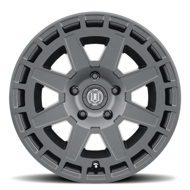 ICON Compass 17x8.5 6x5.5 0mm Offset 4.75in BS Satin Black Wheel
