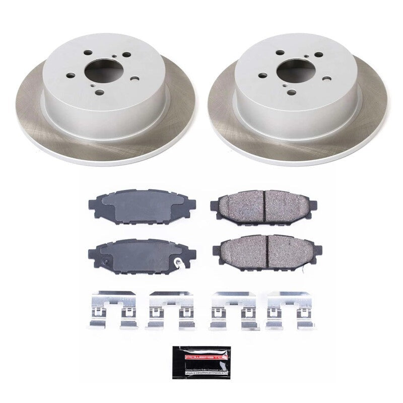 Power Stop Semi-Coated Rear Rotor Kit - 2005-2009 Subaru Outback