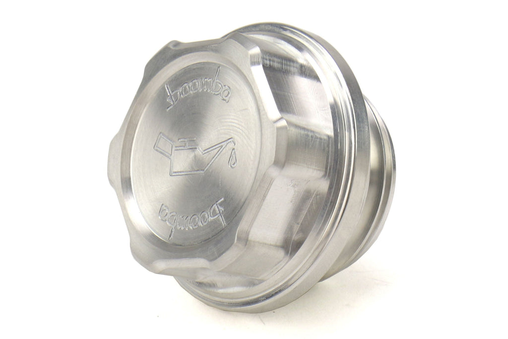 Boomba Racing Aluminum Oil Cap - Natural Finish - All Subaru Models