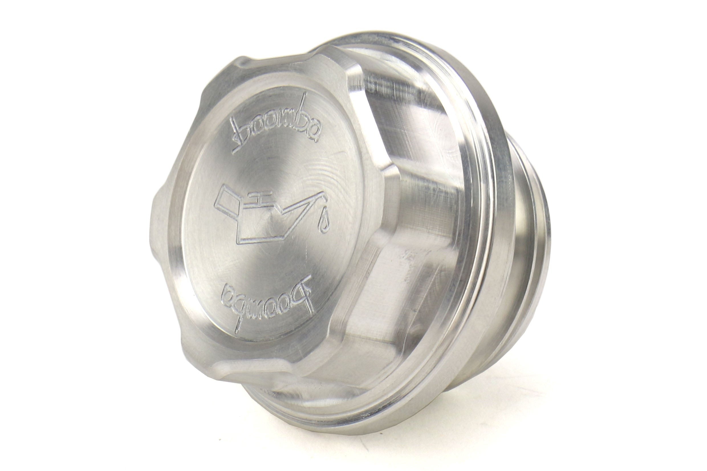 Boomba Racing Aluminum Oil Cap - Natural Finish - All Subaru Models