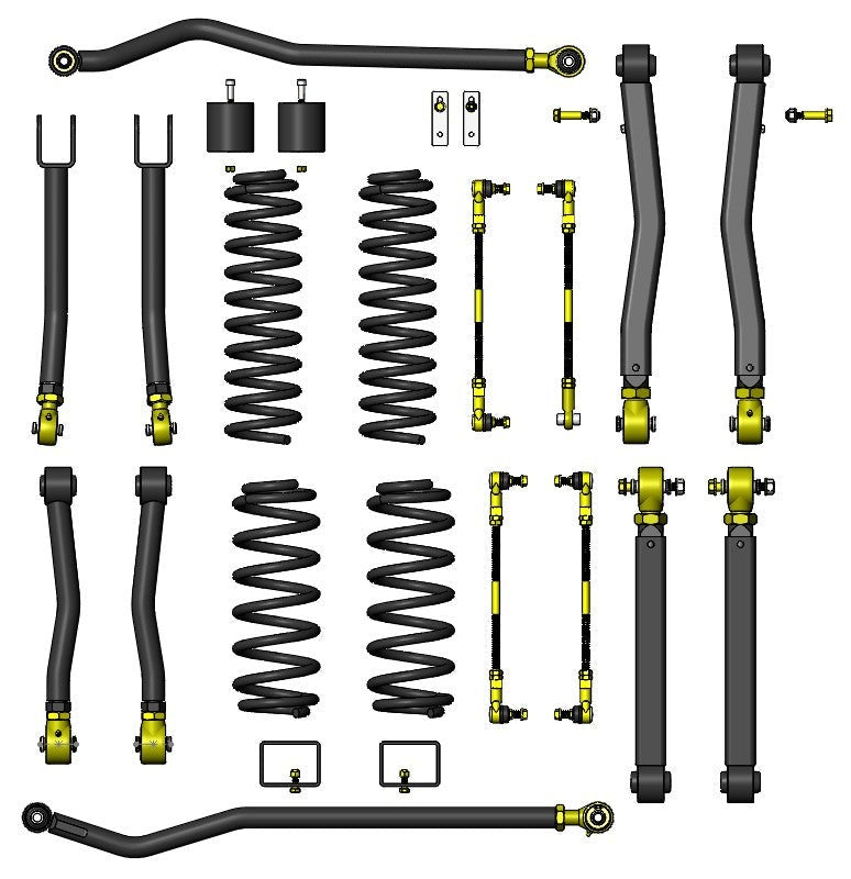 CLAYTON OFF ROAD Jeep Wrangler DIESEL 3.5" PREMIUM Lift Kit 2018-Present, JL 2909135