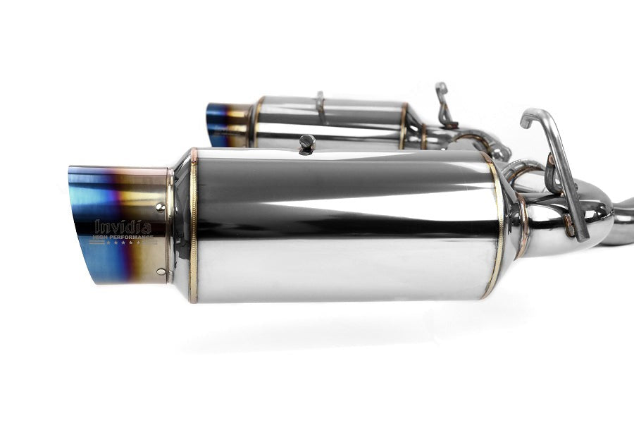 Invidia N1 Dual Exit Cat Back Exhaust - Titanium Tips - 2013-2016 Scion FR-S / 2013-2024 Subaru BRZ / 2017-2020 Toyota 86 / 2022-2024 Toyota GR86