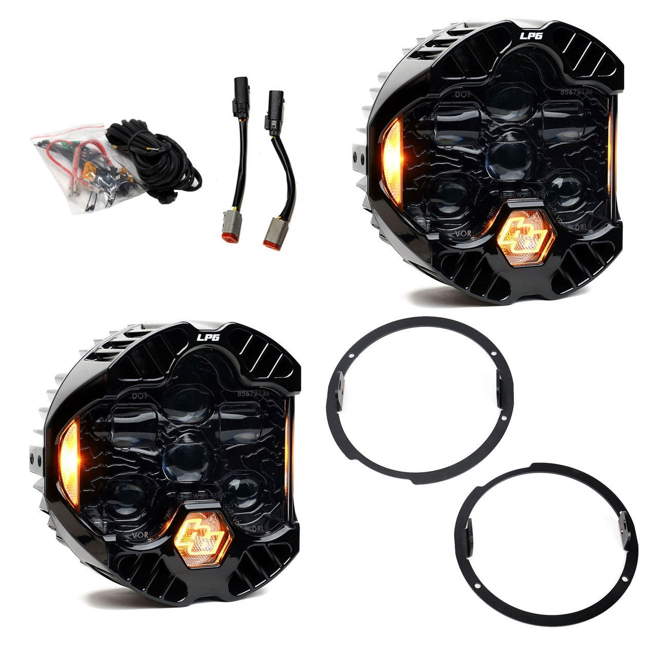 Baja Designs DOT LP6 LED Headlight Kit - Jeep 2007-2018 Wrangler JK