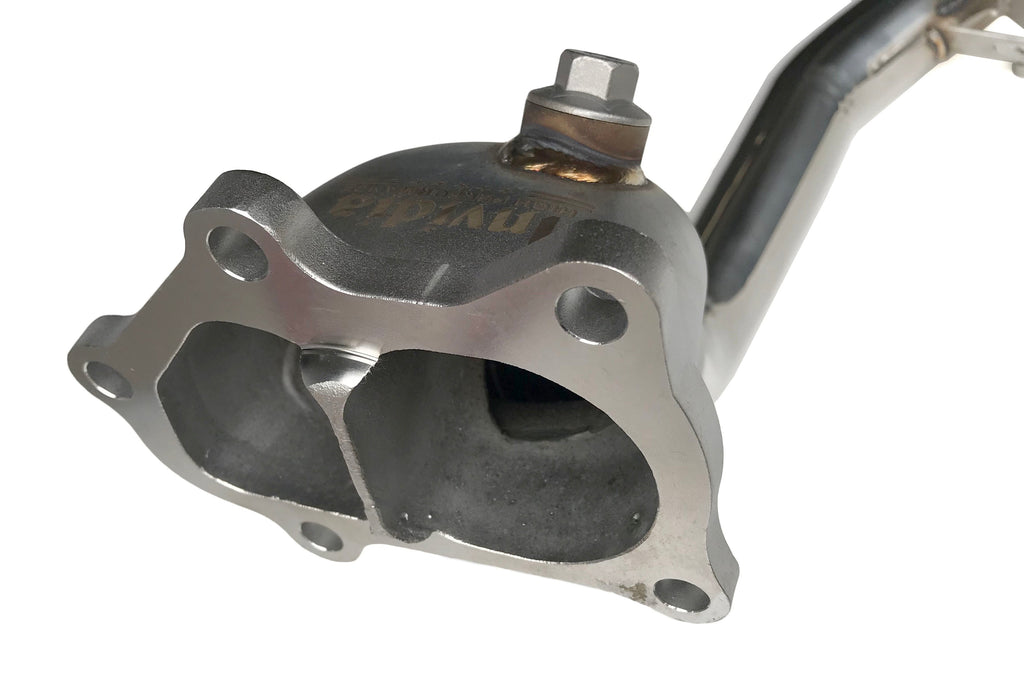 Invidia Downpipe Lower Catted Divorced Wastegate w/ 2 Bungs - Subaru Models (Inc. 2008-2014 WRX / 2008-2021 STI)