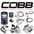 Cobb NexGen Stage 2 + CAN Flex Fuel Power Package (SF Intake) - Silver - 2015-2017 Subaru WRX