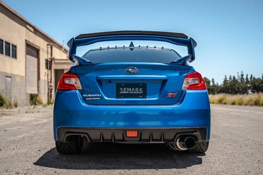 Remark R1-Spec Catback Exhaust Titanium Muffler Section w/ Burnt Tip - 2015-2021 Subaru WRX / STI