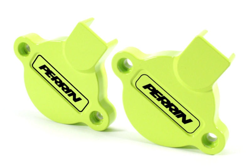 Perrin Neon Yellow Cam Solenoid Covers - 2015-2024 Subaru WRX