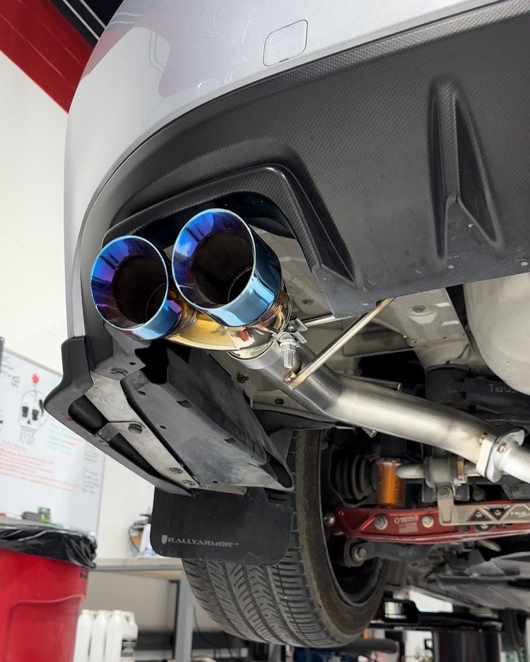 Off The Line Performance Muffler Delete Axlebacks - Burnt Tip -2015-2021 Subaru WRX / 2015-2018 STI