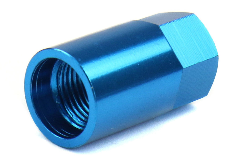 Wheelmate Valve Caps w/ TPMS Valve Step Sleeves Blue - Universal