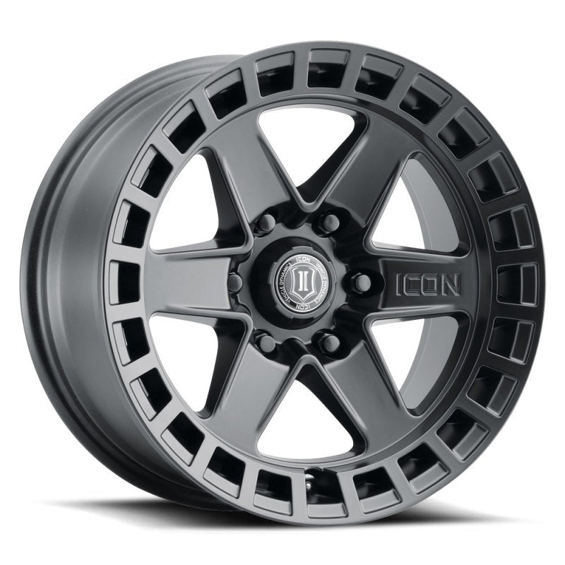 ICON Alloys Raider 17x8.5 6x5.5 0mm 4.75" Backspacing Satin Black Wheel - 3417858347SB