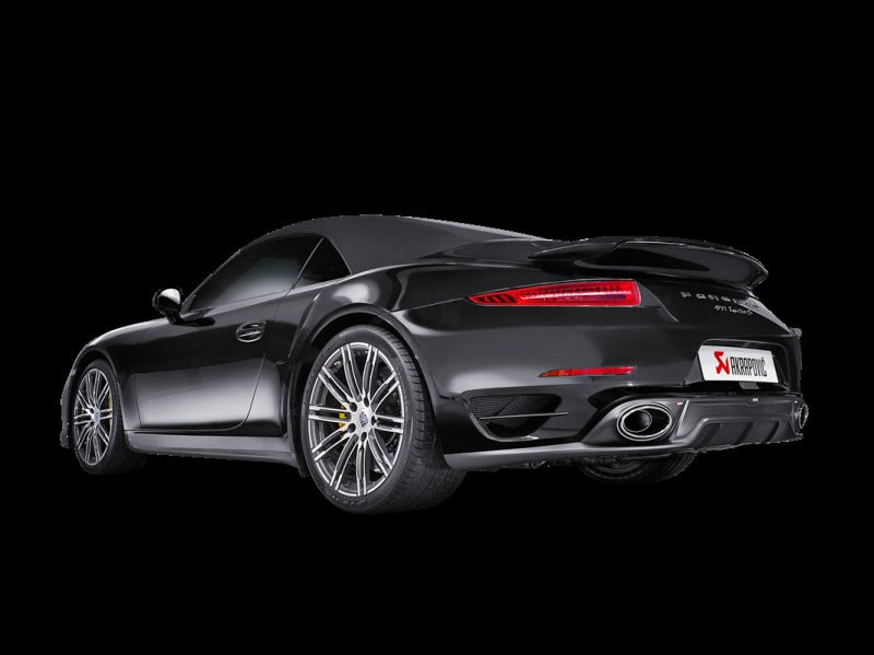 Akrapovic Slip-On Line Titanium with Carbon Titanium Tips for 2014-2015 Porsche 911 Turbo/Turbo S (991) - S-PO991TSO-HT