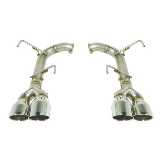 Remark Axle Back Exhaust Muffler Delete Stainless Double Wall 4in Tips - 2015-2021 Subaru WRX / 2015-2021 STI