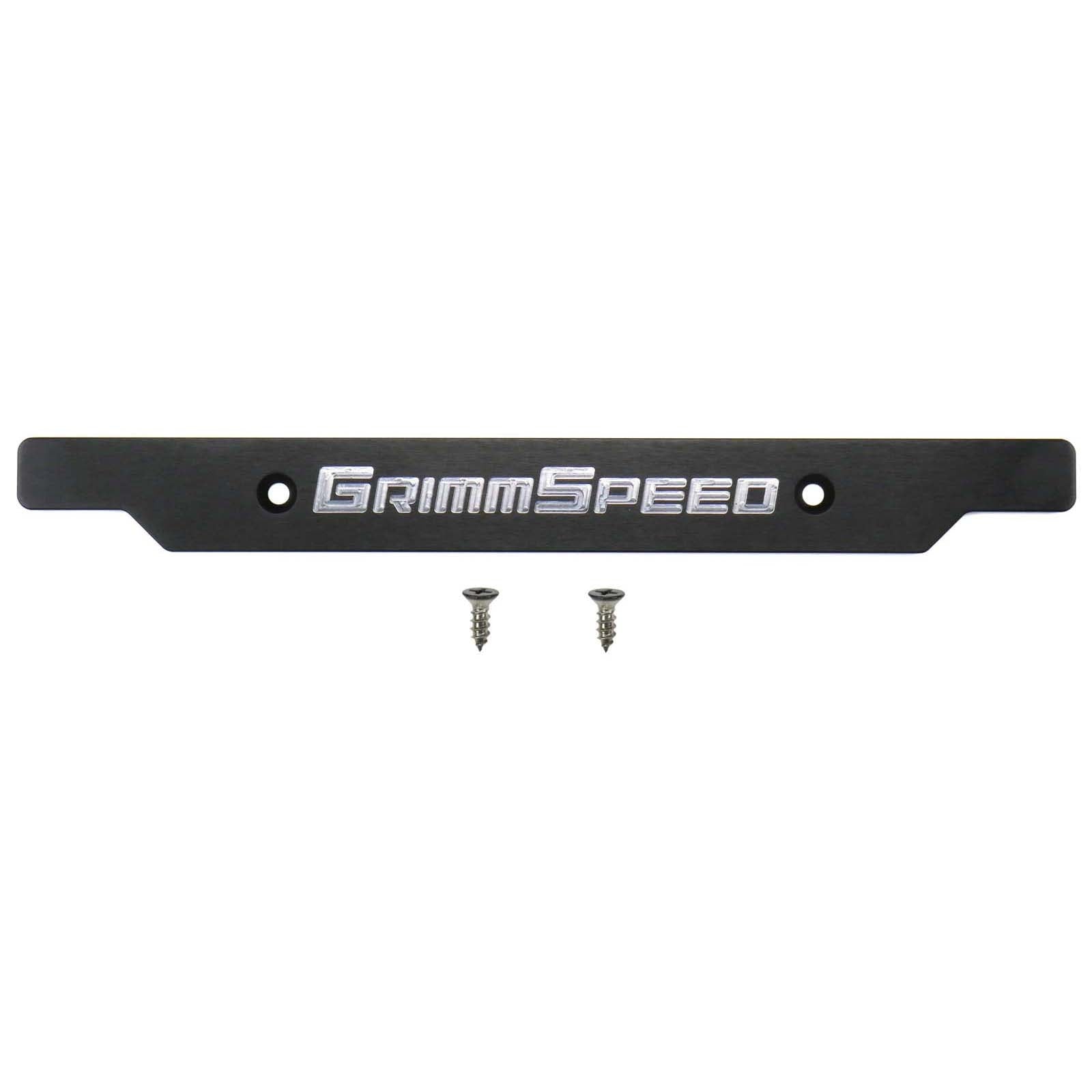 GrimmSpeed License Plate Delete Black/Silver - 2002-2005 Subaru WRX/STI