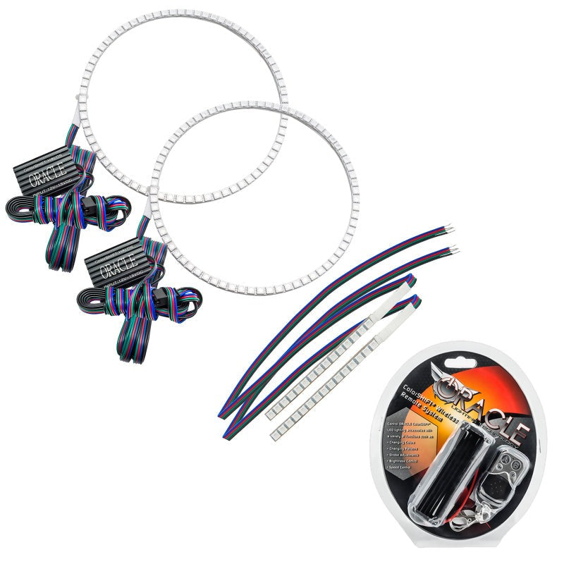 Oracle 21-22 Ford Bronco Headlight Halo Kit w/DRL Bar - Base Headlights -w/RF Controller