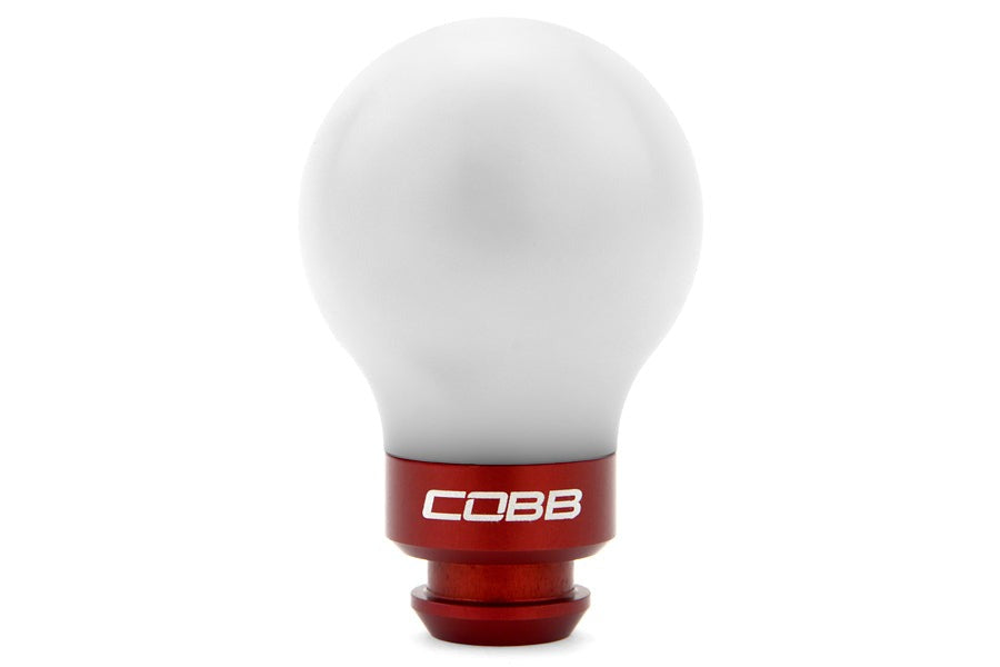 COBB Tuning Delrin Shift Knob White/Red 5MT - Subaru 5MT Models (inc. 2002-2014 WRX)