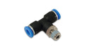 Vibrant Performance Male Tee Fitting, Tube OD 1/4in, Male Thread 1/4in NPT, Custom Automotive Fabrication, for Custom Builds - Part 22634