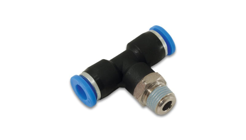 Vibrant Performance Male Tee Fitting, Tube OD 1/4in, Male Thread 1/4in NPT, Custom Automotive Fabrication, for Custom Builds - Part 22634