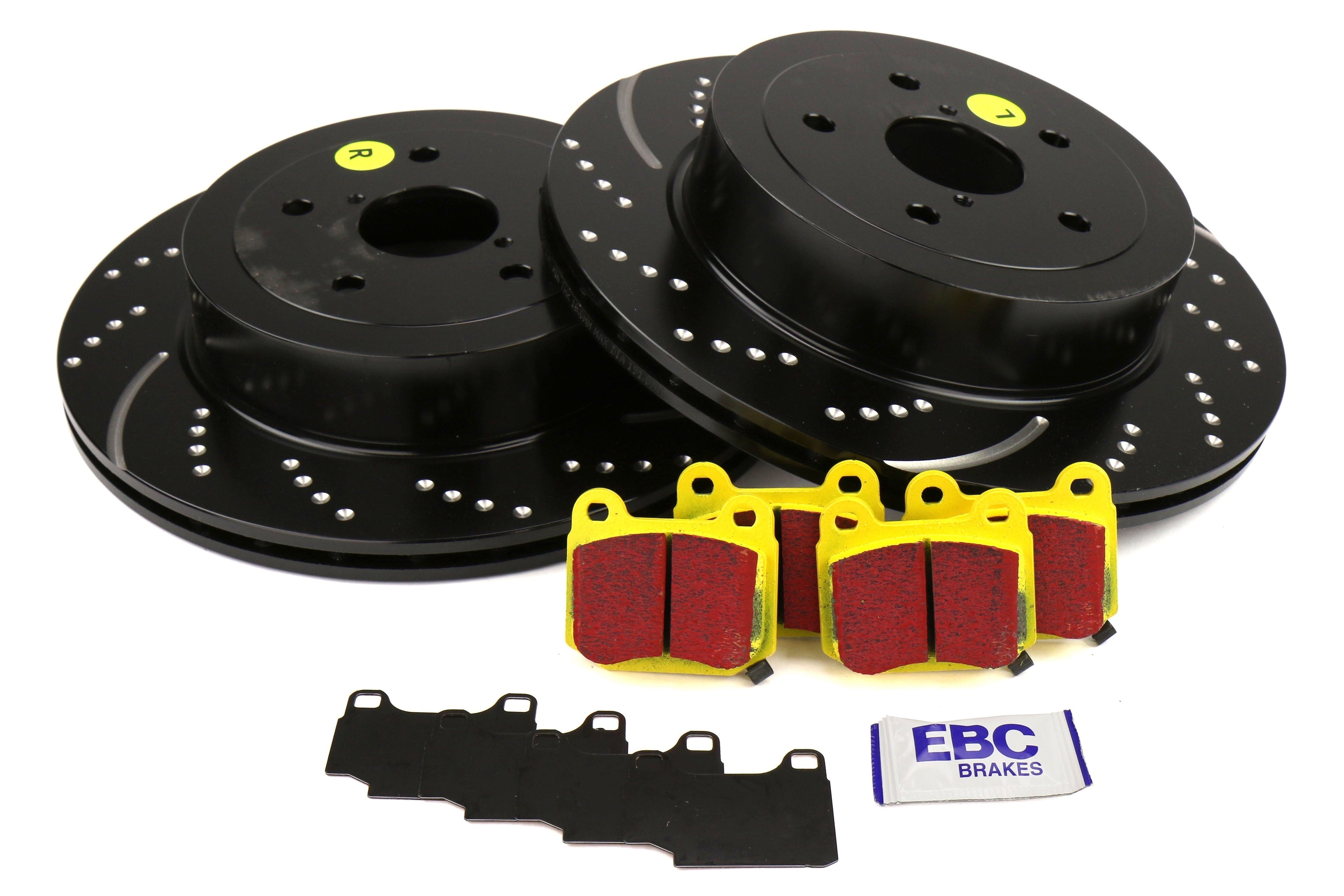 EBC S5K Yellowstuff Pad And GD Rotor Front Kit - 2003-2005 Subaru WRX (10.5mm Pad Tab)