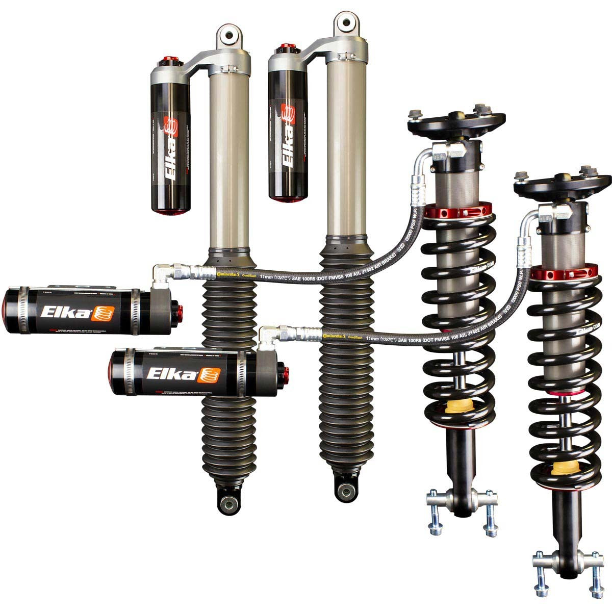 14-19 F150 Elka 2.5 DC RESERVOIR FRONT & REAR SHOCKS KIT 90031