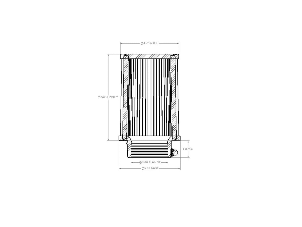 aFe D2 Universal Air Filter 3in x 5in x 4-3/4in x 7in - 21-30009V