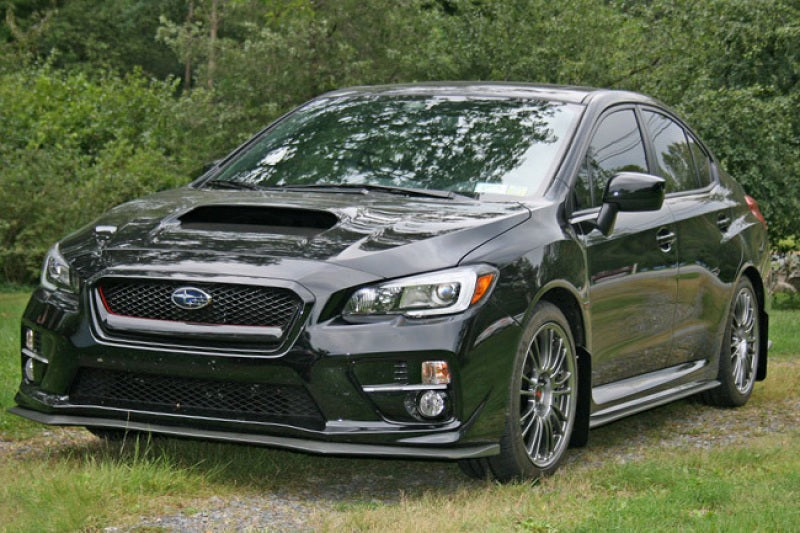 Rally Armor Black UR Mud Flap w/Light Blue Logo - 2015-2021 Subaru WRX / 2015-2021 STI