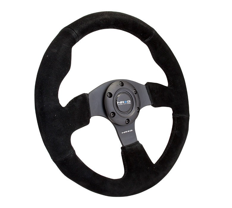 NRG Reinforced Steering Wheel Suede 320mm Black - Universal