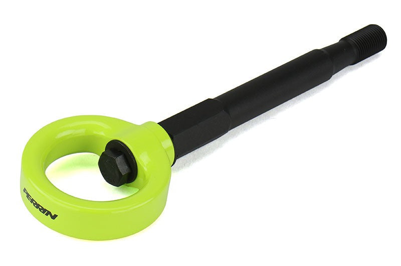 PERRIN Performance Rear Tow Hook Kit Neon Yellow - 2015-2021 Subaru WRX / STI