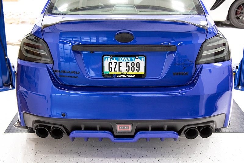 OLM A1 Style Paint Matched Rear Diffuser (Pure Red) - 2015-2021 Subaru WRX / STI