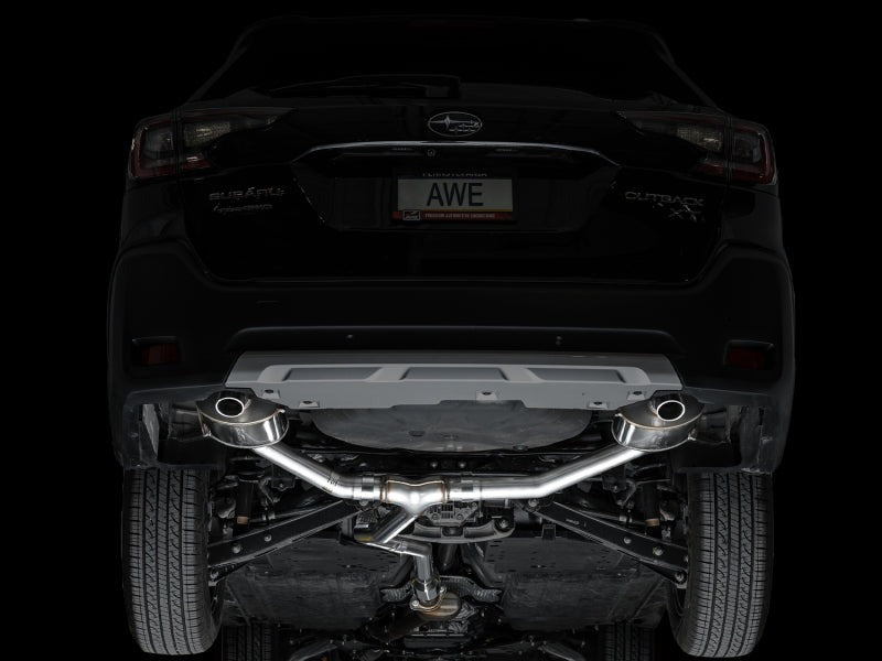 AWE 0FG Cat-Back Exhaust w/Dual BashGuards - 2020-2025 Subaru Outback Wilderness / XT