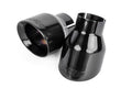 APR Double-Walled 4in Slash-Cut Tips - Polished Diamond Black - Set of 2