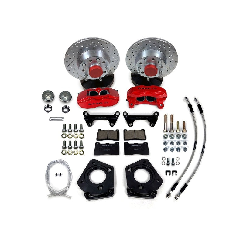 Baer Brakes 62-69 Ford Fairlane 11in SS4 Int Hub Front SDZ Brake Kit - Grabber Blue