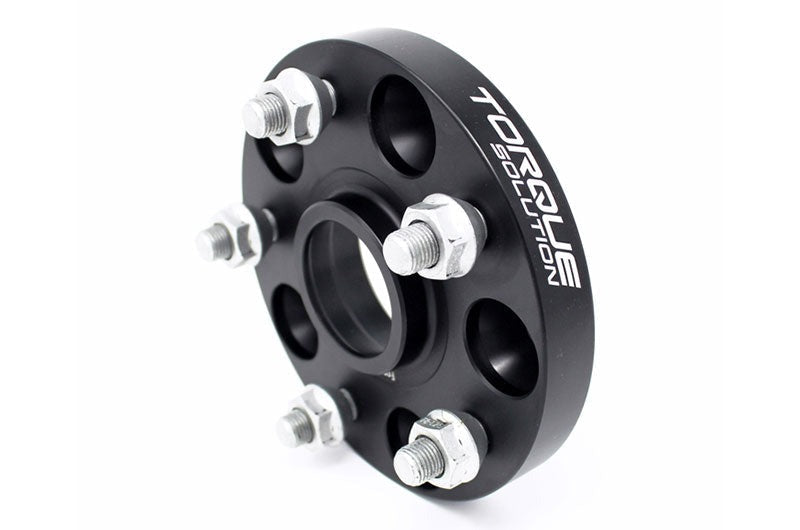 Torque Solution Forged Aluminum Wheel Spacer 5x114.3 20mm Black Pair - 2005-2021 Subaru STI / 2015-2021 WRX / 2019-2024 Forester / 2014-2024 Outback