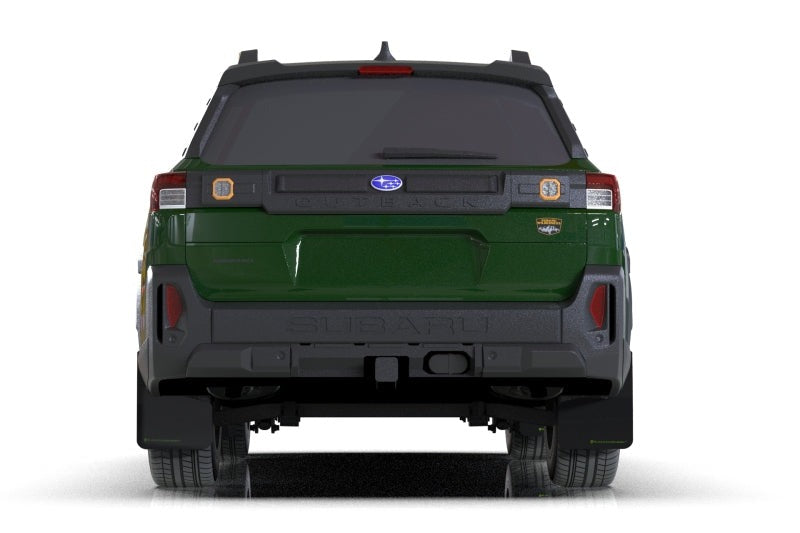 Rally Armor UR Mud Flap w/Green Logo - Black - 2026 Subaru Outback