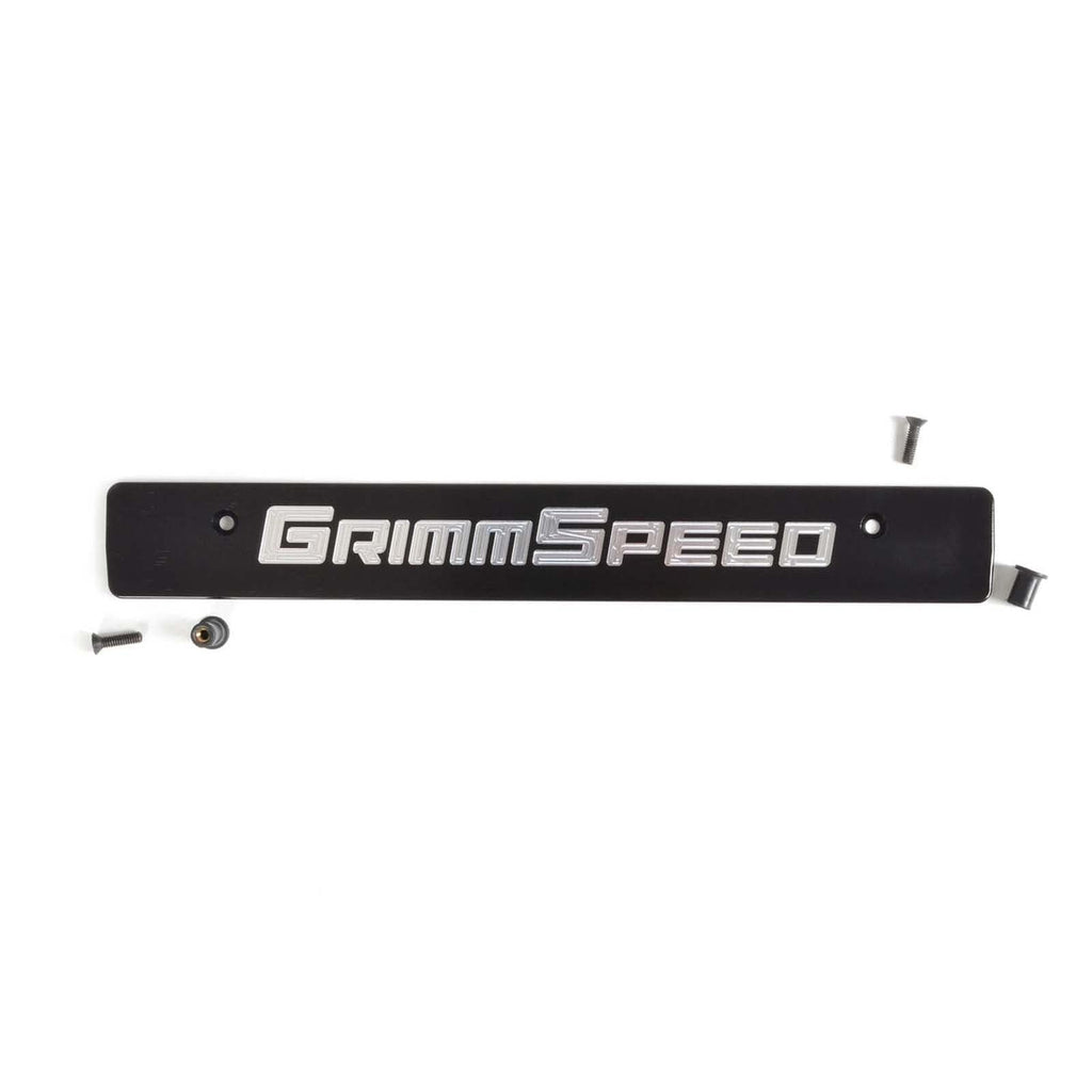 GrimmSpeed License Plate Delete Black/Silver - 2006-2014 Subaru WRX/STI