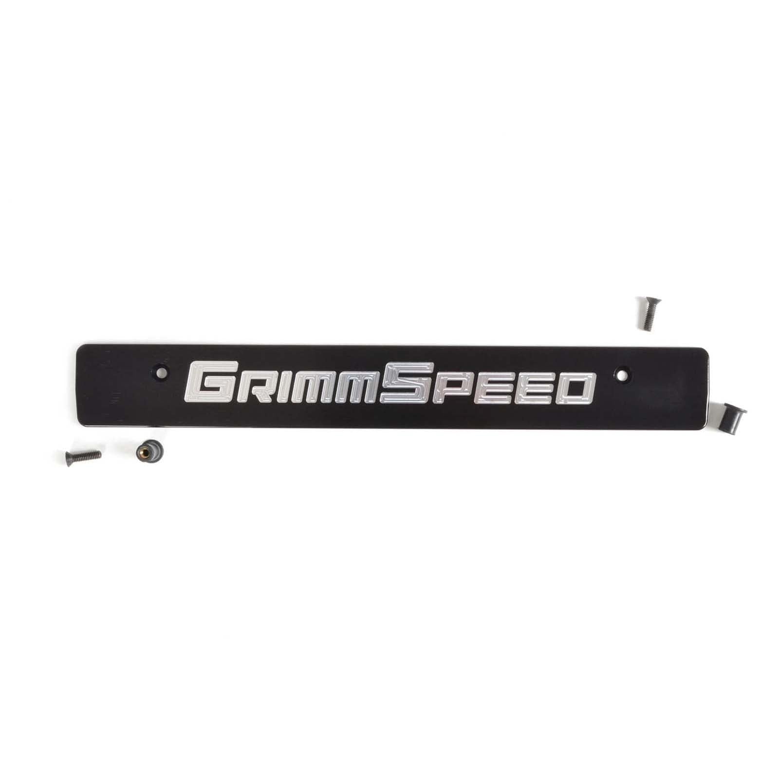 GrimmSpeed License Plate Delete Black/Silver - 2006-2014 Subaru WRX/STI