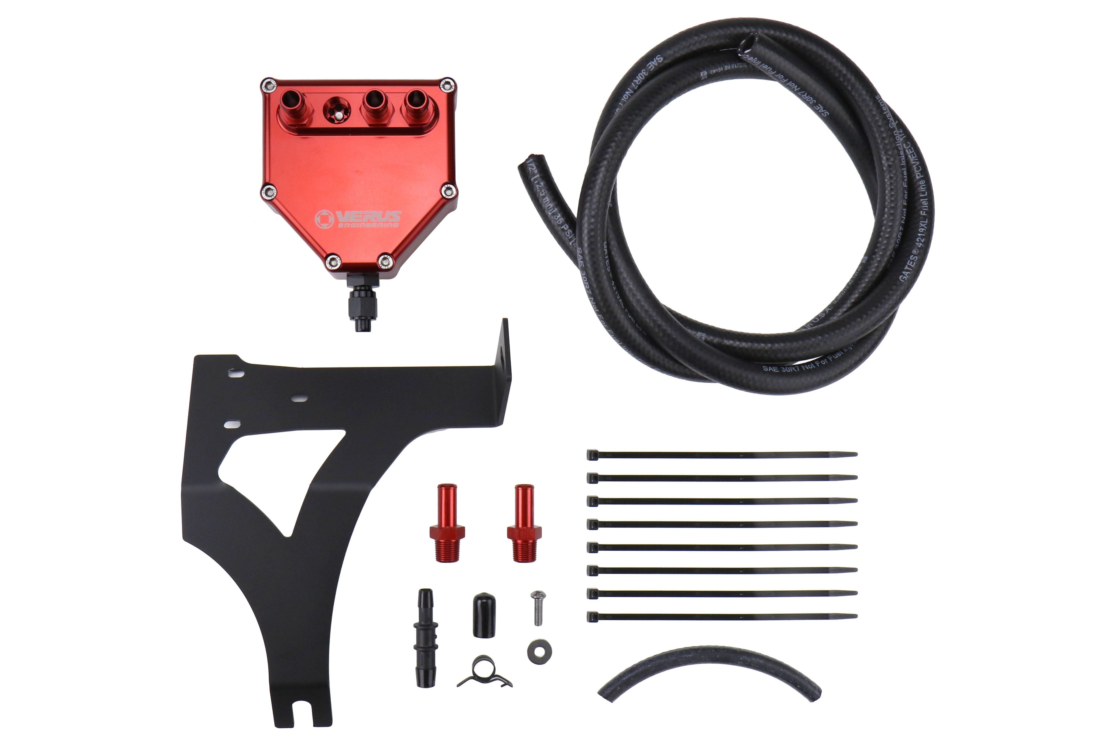 Verus Engineering Dual Air Oil Seperator Anodized Red - 2013-2021 Scion FR-S / Subaru BRZ / Toyota 86