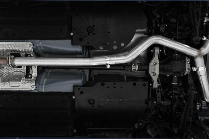 MBRP 3in Street Profile Cat-Back - Dual Split Rear Quad Carbon Fiber Tips - 2022-2026 Subaru WRX