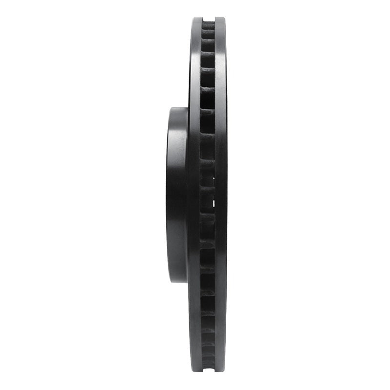 R1 Concepts Drilled & Slotted Black Front Right Brake Rotor - 2019-2024 Subaru Forester