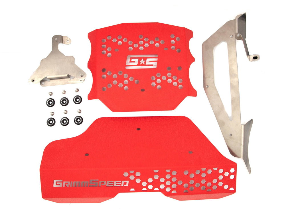 GrimmSpeed 2nd Gen Pulley & Engine Cover Kit (Red) - 2022-2025 Subaru BRZ / Toyota GR86