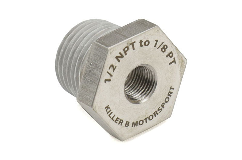 Killer B 1/2NPT to 1/8PT Oil Temperature Sensor Adapter - 2002-2014 Subaru WRX / 2004-2021 STI / 2006-2013 Forester XT