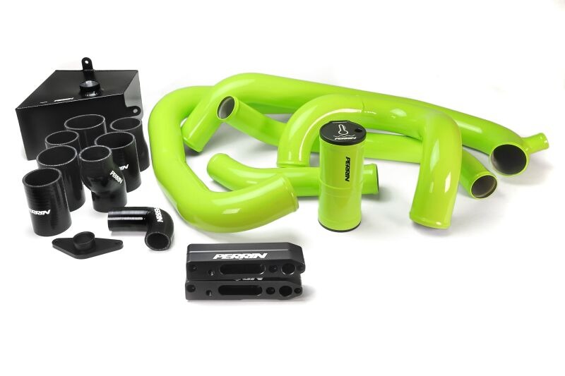 PERRIN 15-21 Subaru STI Front Mount Intercooler Boost Tube Kit - Neon Yellow - 2015-2021 Subaru STI