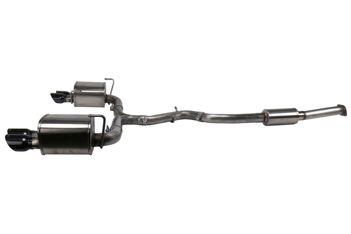 Corsa Sport Cat Back Exhaust - Black Quad 3.5in Tips - 2015-2021 Subaru WRX