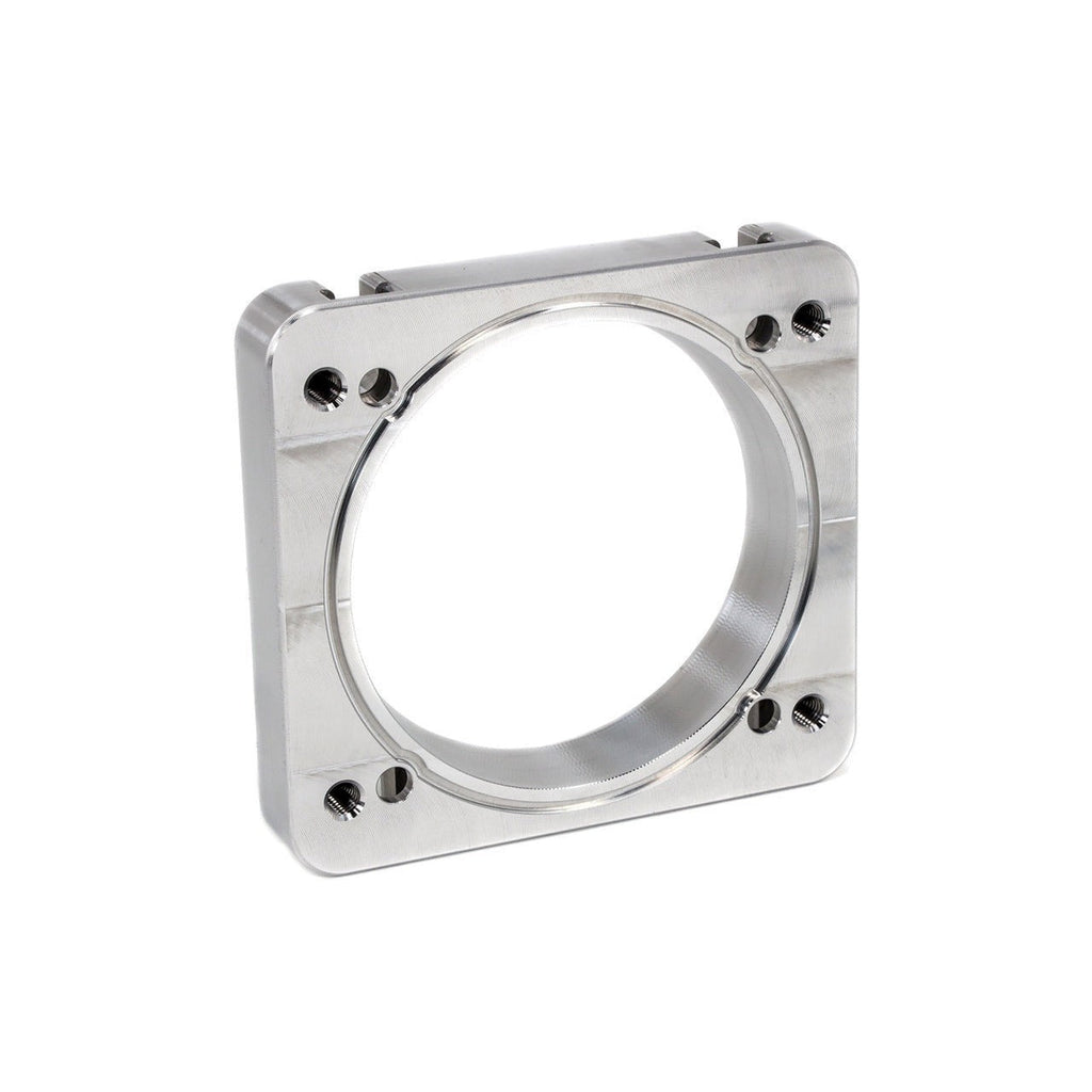 IAG Big Bore 76mm Throttle Body w/ Electronics & Adapter Package (For Use With Process West Intake Manifolds) - Silver Adapter Plate - 2004-2021 Subaru STI / 2006-2007 WRX / 2004-2008 Forester XT
